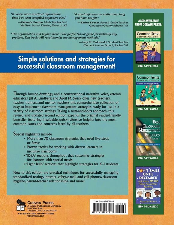 Produktbild: Common-Sense Classroom Management for Elementary School Teachers