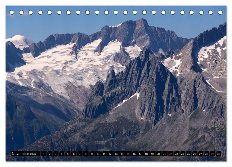 Produktbild: Fantastische Schweizer Bergwelt - Gipfel und Gletscher (Tischkalender 2026 DIN A5 quer), CALVENDO Monatskalender