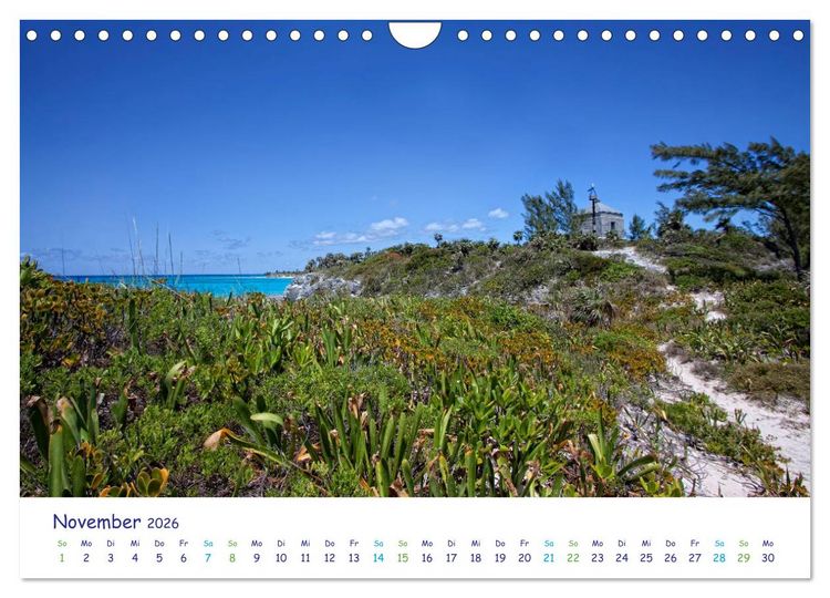 Produktbild: Bahamas-Eleuthera unterwegs am Lighthouse Beach (Wandkalender 2026 DIN A4 quer), CALVENDO Monatskalender