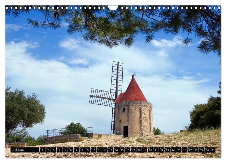 Produktbild: Windm&uuml;hlen in Europa (Wandkalender 2026 DIN A3 quer), CALVENDO Monatskalender