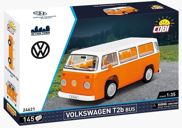 Produktbild: COBI Action Town 24621 - Volkswagen T2b Bus, Bausatz 1:35, 145 Klemmbausteine