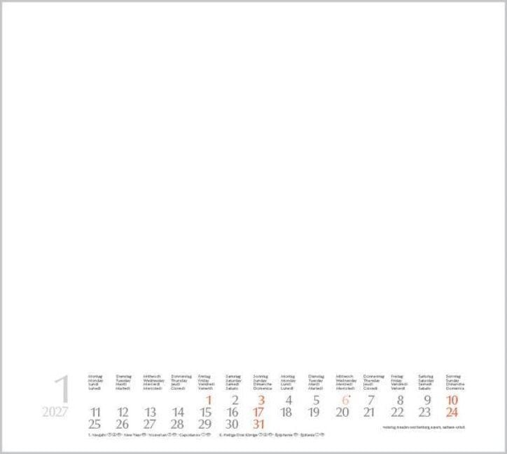 Produktbild: Foto-Malen-Basteln Bastelkalender quer wei&szlig; 2027