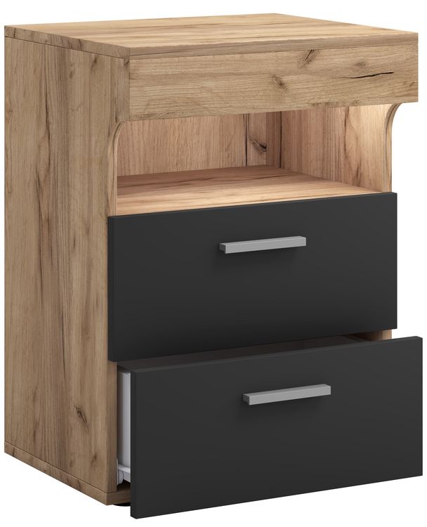 Produktbild: Holz Nachttisch Nachtschrank Schublade Slepal L