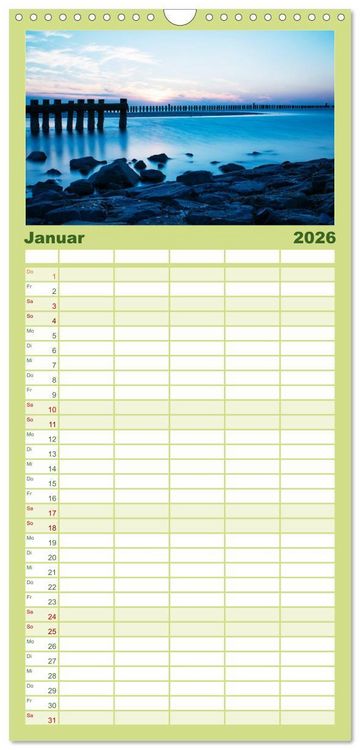Produktbild: Familienplaner 2026 - Wangerooge &ndash; Eine Perle in der Nordsee. mit 5 Spalten (Wandkalender, 21 x 45 cm) CALVENDO