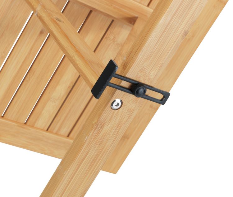Produktbild: Bambus Balkon-Klapptisch Mod. Waikiki, zum Einh&auml;ngen an Balkongel&auml;nder