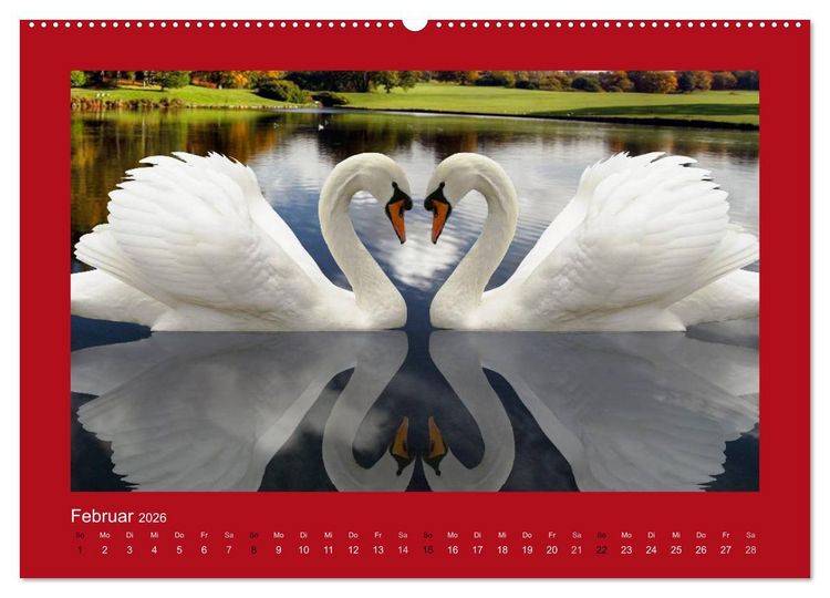 Produktbild: Botschaften mit Herz! (Wandkalender 2026 DIN A2 quer), CALVENDO Monatskalender