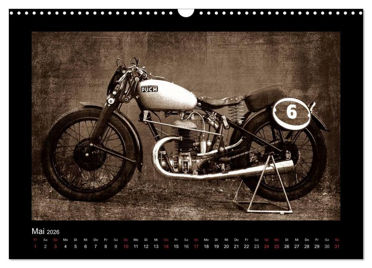 Produktbild: Motorrad Oldtimer (Wandkalender 2026 DIN A3 quer), CALVENDO Monatskalender