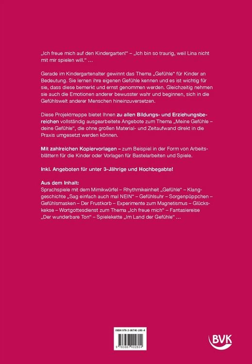 Produktbild: Kita aktiv Projektmappe Meine Gef&uuml;hle &ndash; deine Gef&uuml;hle