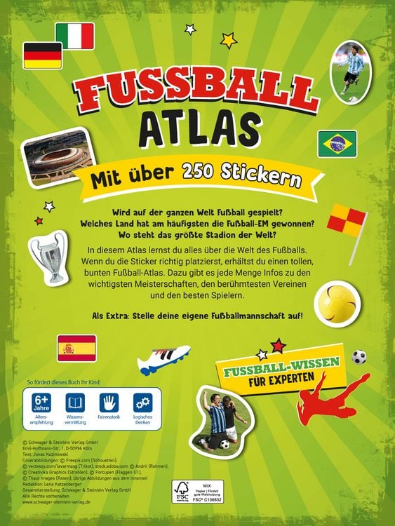 Produktbild: Fu&szlig;ball-Atlas. Mit &uuml;ber 250 Stickern