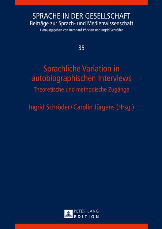 Produktbild: Sprachliche Variation in autobiographischen Interviews
