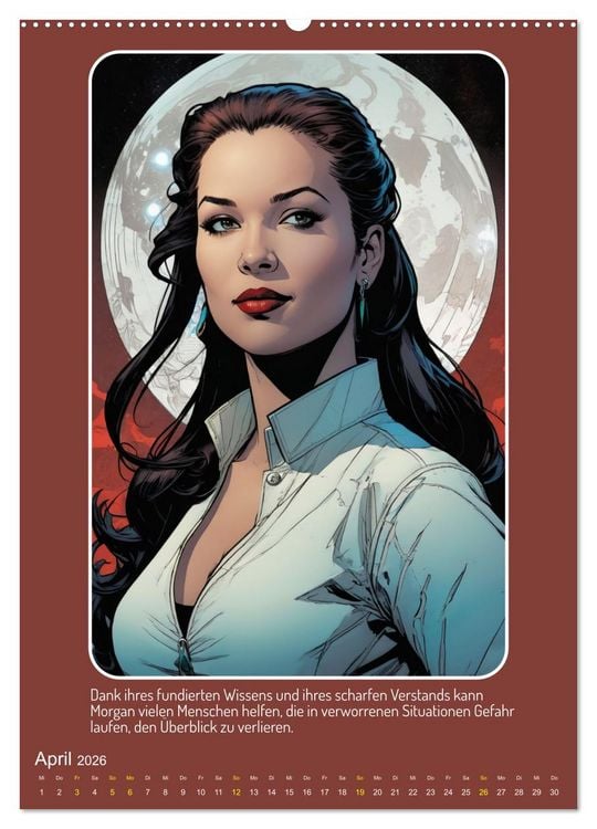 Produktbild: Starke Frauen im Comicbook-Stil (hochwertiger Premium Wandkalender 2026 DIN A2 hoch), Kunstdruck in Hochglanz