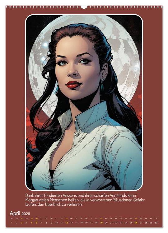 Produktbild: Starke Frauen im Comicbook-Stil (Wandkalender 2026 DIN A2 hoch), CALVENDO Monatskalender