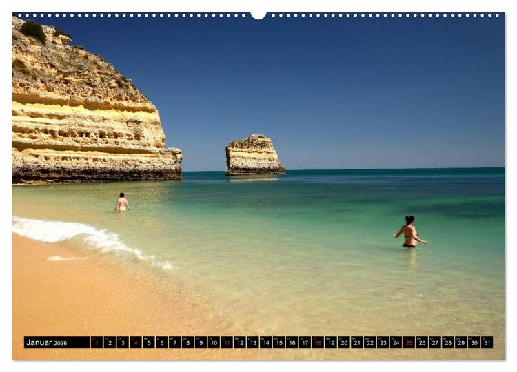Produktbild: Die Algarve (hochwertiger Premium Wandkalender 2026 DIN A2 quer), Kunstdruck in Hochglanz