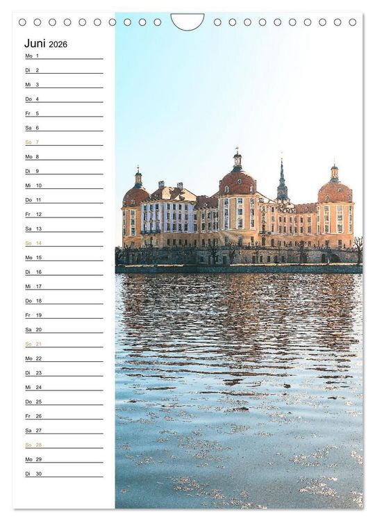 Produktbild: Sachsens Burgen und Schl&ouml;sser - Beschreibbarer Kalender mit Ortsangaben (Wandkalender 2026 DIN A4 hoch), CALVENDO Monatskalender