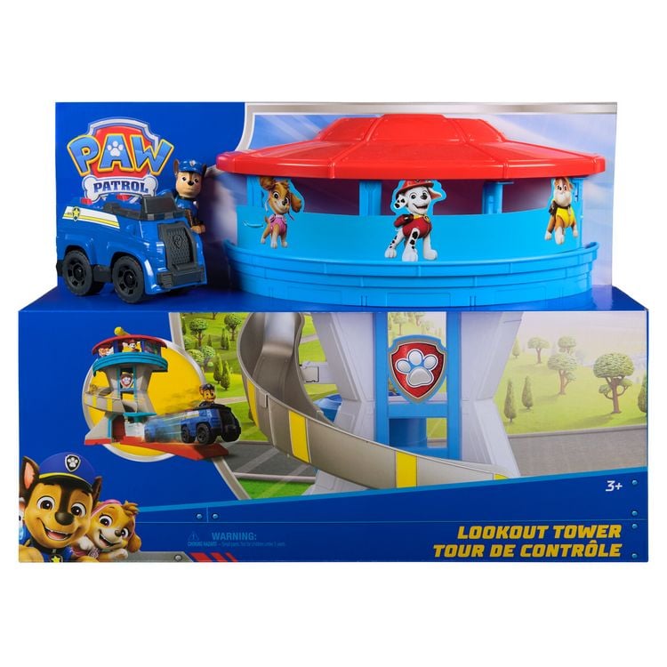 Produktbild: PAW Patrol - Lookout Tower, &uuml;ber 50 cm hoch, Hauptquartier Spielset mit 1 Basis Polizei-Fahrzeug, 2 Chase Figuren und Zubeh&ouml;r