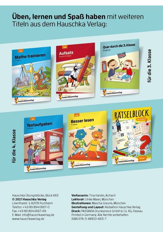 Produktbild: &Uuml;bungsheft Mathe und Deutsch 3. Klasse