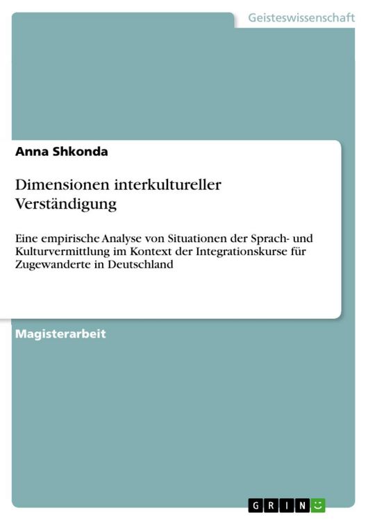 Produktbild: Dimensionen interkultureller Verst&auml;ndigung