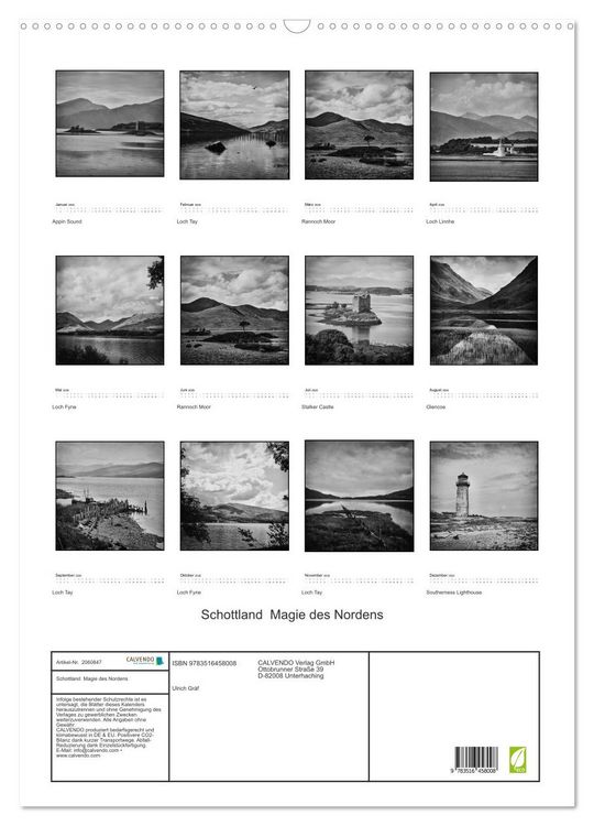 Produktbild: Schottland Magie des Nordens (Wandkalender 2026 DIN A2 hoch), CALVENDO Monatskalender