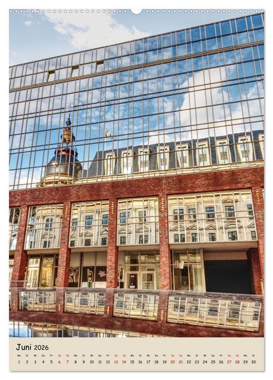 Produktbild: Hamburg Spiegelungen 2026 (hochwertiger Premium Wandkalender 2026 DIN A2 hoch), Kunstdruck in Hochglanz