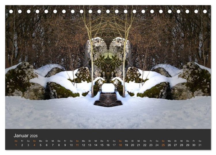 Produktbild: Spiegelwelten - Im Reich der Naturwesen (Tischkalender 2026 DIN A5 quer), CALVENDO Monatskalender