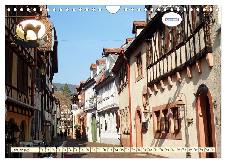 Produktbild: Neustadt an der Weinsta&szlig;e - Fachwerk, Wein und gem&uuml;tliche Gassen (Wandkalender 2026 DIN A4 quer), CALVENDO Monatskalender