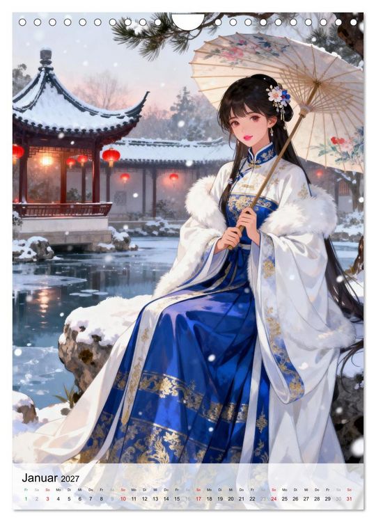Produktbild: Hanfu und Herzensbande (Wandkalender 2027 DIN A4 hoch), CALVENDO Monatskalender