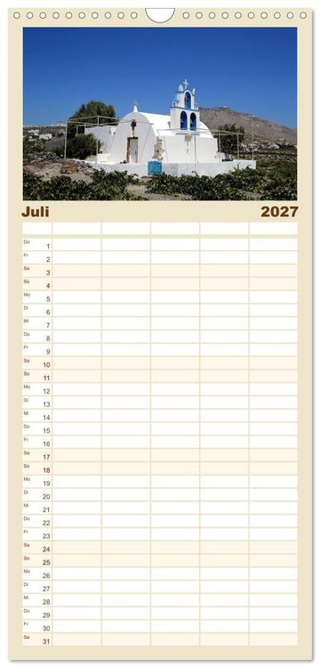 Produktbild: Familienplaner 2027 - Griechenland - Von Epirus bis zu den Inseln mit 5 Spalten (Wandkalender, 21 x 45 cm) CALVENDO
