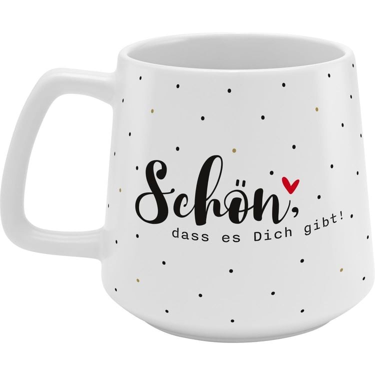 Produktbild: GRUSS & CO Tasse Konisch, Motiv "Sch&ouml;n, dass es dich gibt!"