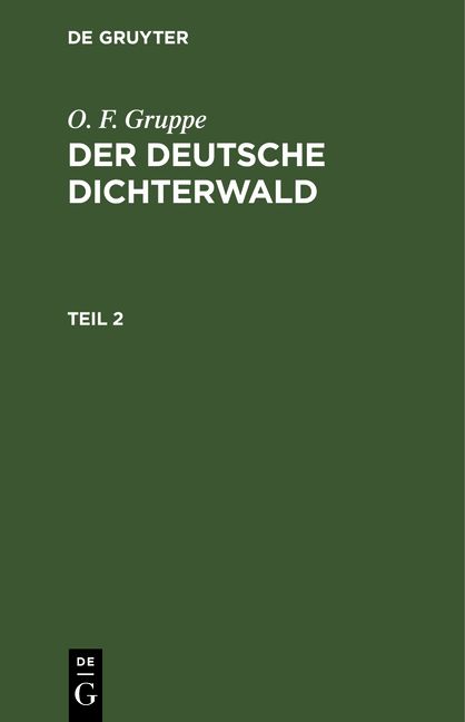 Produktbild: Der deutsche Dichterwald. Teil 2