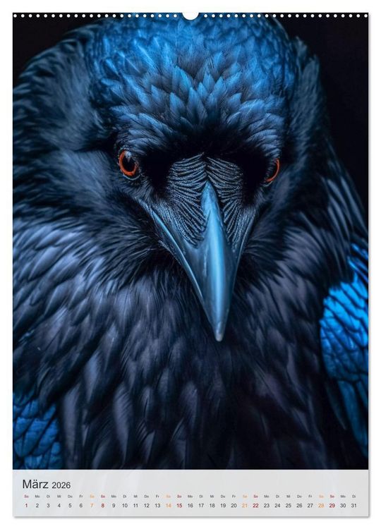 Produktbild: Mystische Raben (hochwertiger Premium Wandkalender 2026 DIN A2 hoch), Kunstdruck in Hochglanz