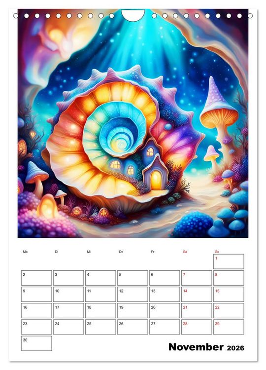 Produktbild: Zauberhafte Muschelh&auml;user (Wandkalender 2026 DIN A4 hoch), CALVENDO Monatskalender