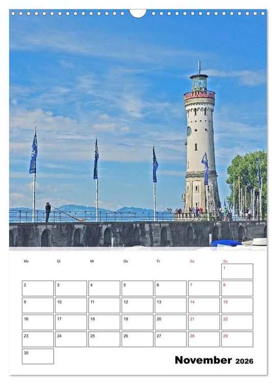 Produktbild: Bodenseeradweg - Auf dem Bodensee durch 3 L&auml;nder (Wandkalender 2026 DIN A3 hoch), CALVENDO Monatskalender