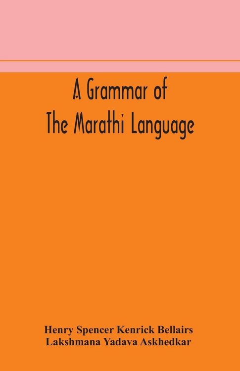 Produktbild: A Grammar Of The Marathi Language