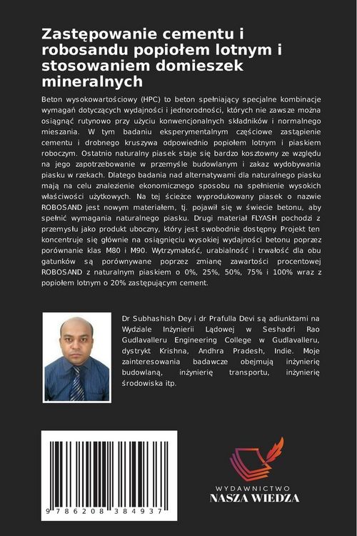 Produktbild: Zast&iquest;powanie cementu i robosandu popio&iquest;em lotnym i stosowaniem domieszek mineralnych