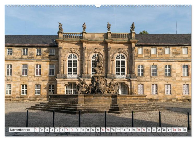 Produktbild: Franken - Bamberg, Bayreuth, Coburg, N&uuml;rnberg, Rothenburg, W&uuml;rzburg (Wandkalender 2026 DIN A2 quer), CALVENDO Monatskalender