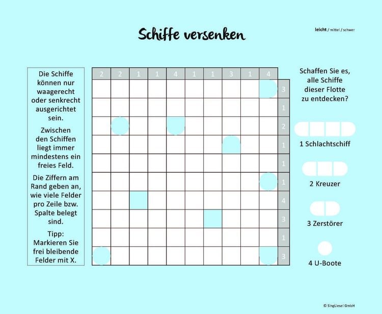 Produktbild: Schiffe versenken. Jetzt ohne Gegner alleine spielen. Der Spiele-Klassiker als Einzel-Spieler-Version. Ged&auml;chtnistraining und Logik-Spiel f&uuml;r stundenlangen R&auml;tsel-Spa&szlig;. R&auml;tsel-Block im XXL-Format