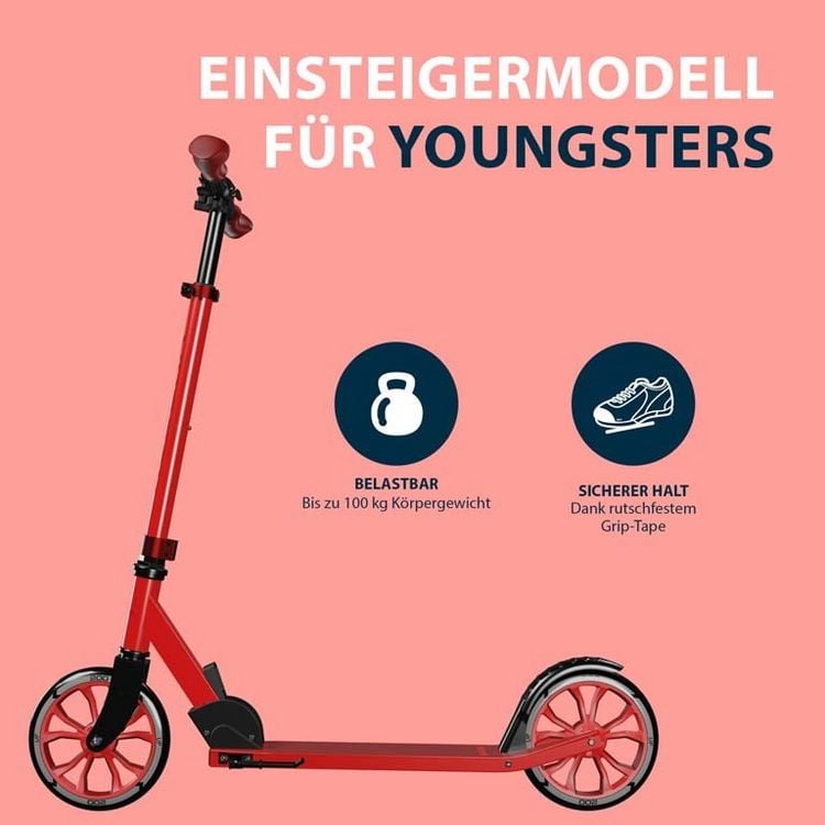 Produktbild: HUDORA 14452 - Scooter Up 200, red, Alu-Cityroller