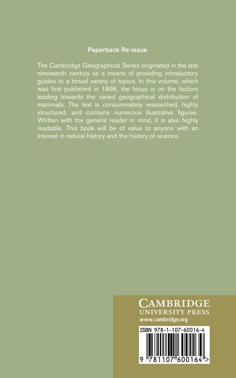 Produktbild: A Geographical History of Mammals