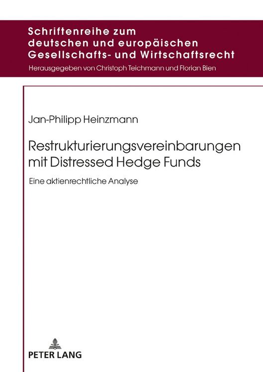 Produktbild: Restrukturierungsvereinbarungen mit Distressed Hedge Funds