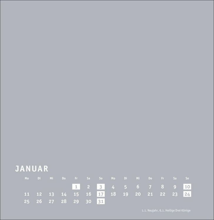 Produktbild: Premium-Bastelkalender silbergrau gro&szlig; 2027