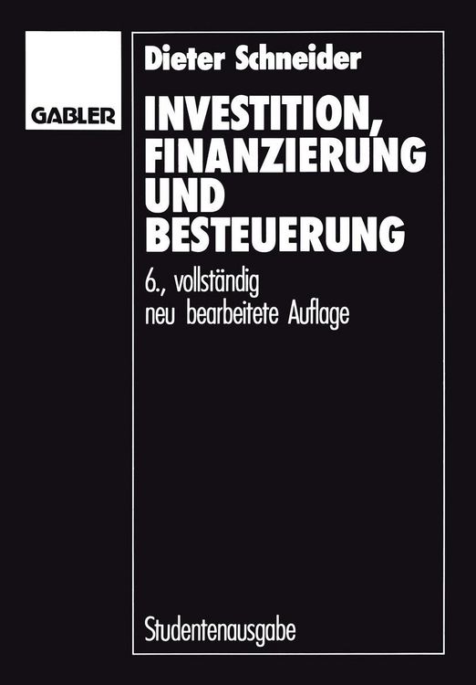 Produktbild: Investition, Finanzierung und Besteuerung