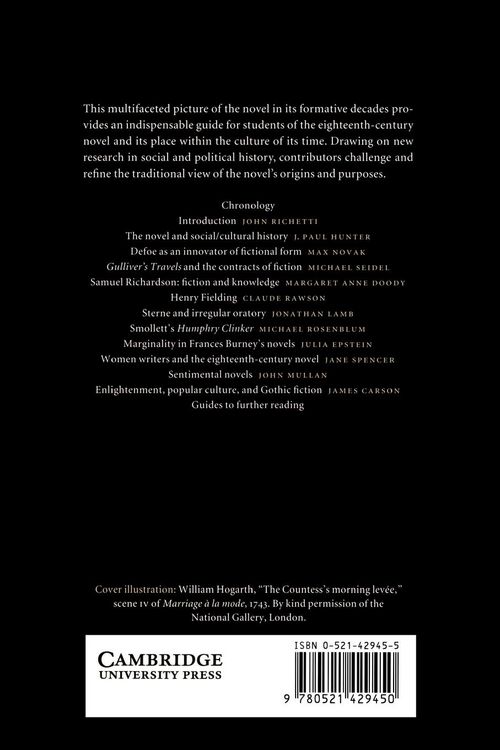 Produktbild: The Cambridge Companion to the Eighteenth-Century Novel