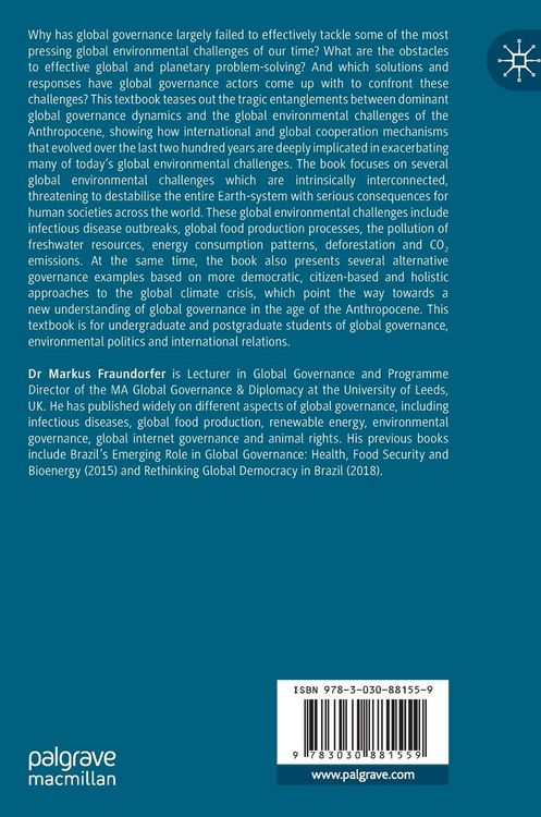 Produktbild: Global Governance in the Age of the Anthropocene