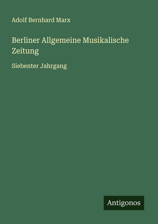 Produktbild: Berliner Allgemeine Musikalische Zeitung
