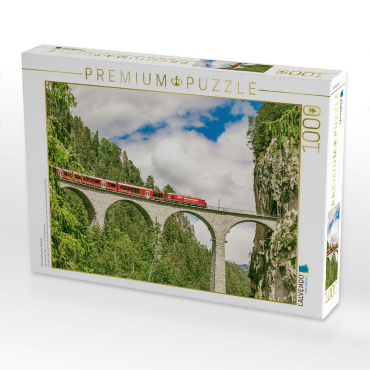 Produktbild: CALVENDO Puzzle Der Landwasser Viadukt | 1000 Teile Lege-Gr&ouml;&szlig;e 64x48cm Foto-Puzzle f&uuml;r gl&uuml;ckliche Stunden