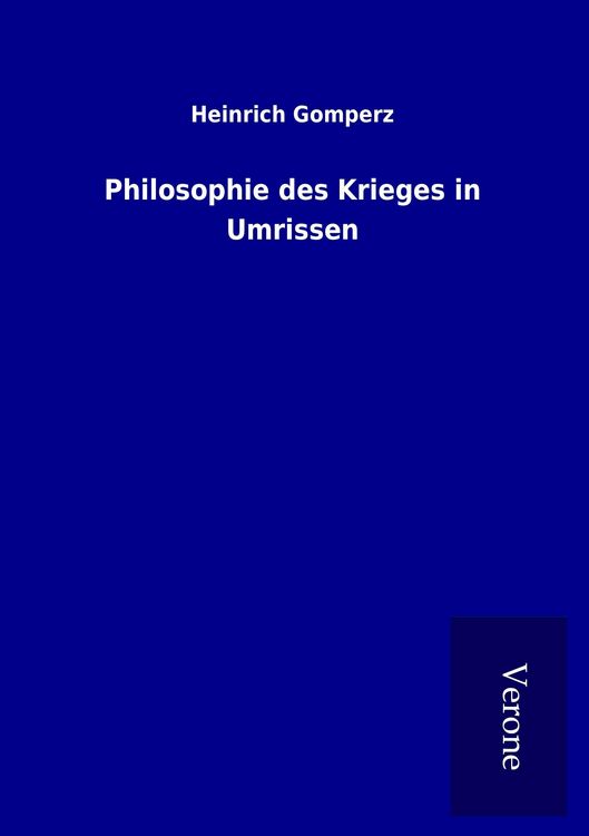Produktbild: Philosophie des Krieges in Umrissen