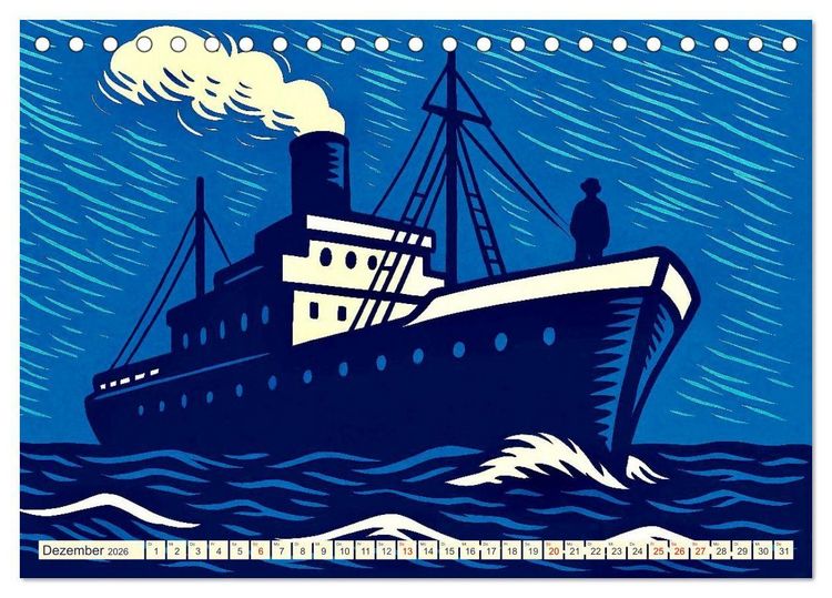 Produktbild: Das Meer in der Weltliteratur (Tischkalender 2026 DIN A5 quer), CALVENDO Monatskalender