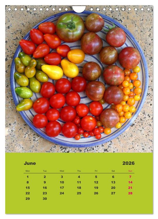 Produktbild: Organic Tomatoes (Wall Calendar 2026 DIN A4 portrait), CALVENDO 12 Month Wall Calendar