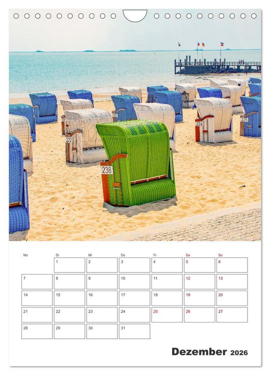 Produktbild: Insel F&ouml;hr - Urlaubsplaner (Wandkalender 2026 DIN A4 hoch), CALVENDO Monatskalender