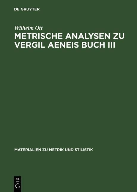 Produktbild: Metrische Analysen zu Vergil Aeneis Buch III